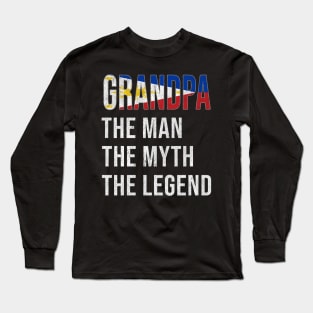 Grand Father Filipino Grandpa The Man The Myth The Legend - Gift for Filipino Dad With Roots From  Philippines Long Sleeve T-Shirt